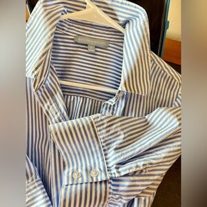 ANTONIO MELANI Striped Blue and White Mini Dress